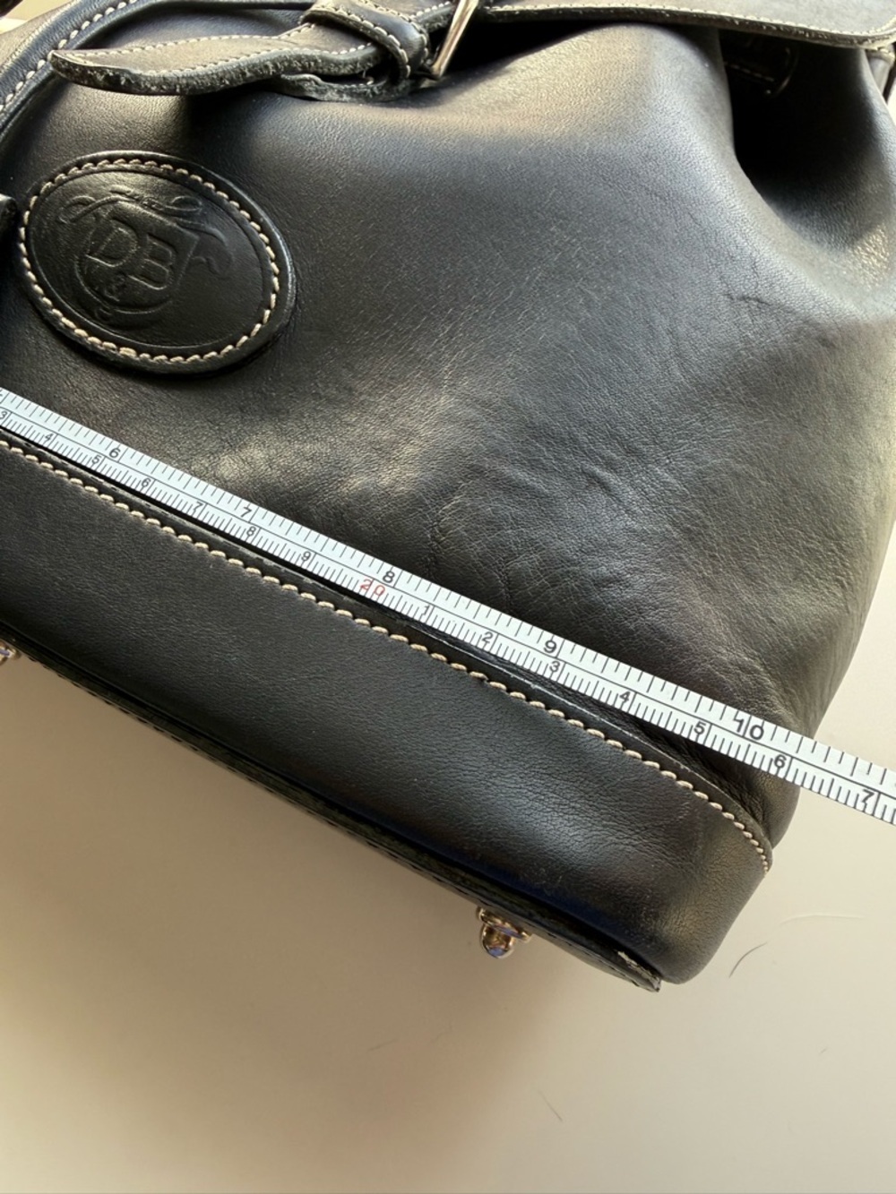 Vintage Black Leather Dooney & Bourke Backpack - Picture 9 of 11